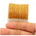 33FT Gold Silver Twisted Cable Chains Stainless Steel Necklace Jewelry Chains Extender Chains Link Bulk for Jewelry Makings Gold Chain Width 2.0mm