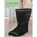 Buy Bamboo Viscose Walking Boot Socks (2 Pairs) - Lightweight Cast Sock Liners for Fracture Boots - Black - Buy Online on GoSupps.com