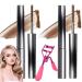 Iron Wand Mascara Waterproof Mascara Mascara 3d Curling Eyelash Iron Mascara Non-Clumping Long Lasting Intenses Length Lash Mascara (Brown-2)