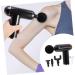 Fascia Massage Gun Set - Adjustable Portable Impact Massager & Metal Accessories - Mini 14.5x14x4.2cm Black | International Shipping Available - Buy Online on GoSupps.com