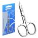 YNR Cuticle Nail Scissors Curved Blade Professional Stainless Steel Beauty Scissors for Manicure Pedicure Eyebrows Nose Hair Trimming Beauty Grooming Thick Toenails Women Men