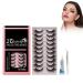 Sets de faux cils 10 paires de faux cils Cils pais Look Naturel Maquillage des yeux glamour mascara