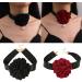 OralGos Camellia Necklace - Floral Choker & Rose Flower Jewelry for Women & Girls | Elegant Black Fabric Accessory - Buy Online on GoSupps.com