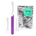 Quip Sonic Toothbrush for Kids with Timer - Includes Extra Brush Head and Travel Cover Mount - Electric Soft Bristle Refill Head Rubber Handle 3 Month Battery Life - Travel Toothbrush - Purple