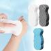 oUUoNNo 3Pcs Super Soft Exfoliating Bath Sponge  Magic Exfoliating Sponge Dead Skin Remover for Adults Children and Pregnant Women (White+Blue+Grey)