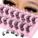 AMSDCN 10 Pairs Multipack Natural Cluster Lashes D Curly Extensions Wispy Lashes Natural Look False Eyelashes Individual Lashes 3D Strips Eyelash Extensions DIY Mink Lashes (DIY10-1)