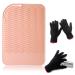 AYNKH 2PCS Heat Resistant Gloves with Silicone Heat Blocking Mat for Hair Straighteners Curling Wand Flat Iron Universal Professional Hair Styling Protection Gear Suitable for Travel Home Salon