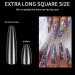 240 Pcs Clear Full Cover Trapezoidal Coffin Nail Tips - False Ballerina French Acrylic Extension for Salon and Home DIY Nail Art - Buy Online on GoSupps.com