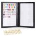 BNG Nail Colour Display Book Gel Polish Nails Art 216 Colors Card Chart with 240 Pcs False Nails Tips Leather Book For Salon Sample Showing Tools Black 216 Colors Black