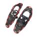 ALPIDEX snowshoes aluminum frame women men from shoe size 36 up to 135 kg ratchet binding carrying bag Black / Red 25