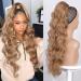 Pferdeschwanz hair part clip extension with cord struggle long hair extension extension extension wig natural blond afro curly ponytail for braid blond brown/approx. 66cm vd063da 60cm brown blonde