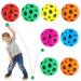 Nviyam 8 pieces astro jump ball moon ball high jumping 7cm spaceball easy to grab and catch galaxy ball a banging sound lava ball toy jumps rubber ball for boys and girls