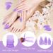 20 PCS Nail Polish Remover Clips Kit - Plastic Gel Polish Remover with Double Ended Metal Cuticle Pusher - Efficient Nail Polish Removal Tool in Purple - Buy Online on GoSupps.com