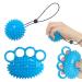 Vueinrg 2 Set Handtrainer Finger trainer Ball Massageball Hand with nubs Igelball Massage soft rubber kneading kneading for hands therapy osteoarthritis finger training relieving stress fear relief