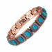 Copper Bracelet for Women Pure Copper Adjustable Magnetic Turquoise Bangles Healthy Jewelry Gift (0171)