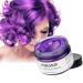 Purple Temporary Hair Color Wax  Acosexy Kids Hair Wax Dye Pomades Disposable Natural Hair Strong Style Gel Cream Hair Dye Instant Hairstyle Mud Cream for Party  Cosplay  Masquerade etc. (Purple)