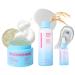 SOONDING Coconut Korean Glass Skincare Triple Set - Coconut Jelly Pudding Pore Cleanser Rice Milk Toner Water Glow Calming Serum