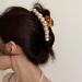 Hair Pearls Claw Clips | Strong Hold Jaw Clips Hair Barrette Clamps Long Jaw Clips Barrettes Fancy Pearl Hair Accessories For Women Girls Styling - Buy Online on GoSupps.com