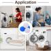 uxcell 4pcs Reusable Laundry Dryer Balls - Vinyl Drying Balls to Reduce Wrinkles Static & Drying Time | Energy-Saving Fabric Softener - Blue & White - Buy Online on GoSupps.com