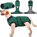 Kuoser dog body after op dog body after castration male bitch dog body after op bitch breathable body for dogs after op leakage protection dog anti-wound licking op body dog green xxl xxl (1 Pack) green striped
