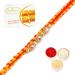 Rakhis Online- The Glittering Thread rm584 Bracelet Rakhi with 200 GMS of Besan Barfi