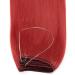 One Piece Wire In Hair Extensions - No Clip No Glue - Invisible Extension Straight Hairpiece String Heat-Resistant For Women Ladies 20" Inch/50CM Dark Red  - Buy Online on GoSupps.com