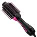 Hair Dryer Brush Blow Dryer Brush in One Upgraded 4 in 1 Hair Dryer and Styler Volumizer with Negative Ion Anti-frizz Ceramic Titanium Barrel Hot Air Brush Hair Straightener Brush 75MM Oval Shape Pink
