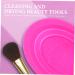 Housoutil Cleaning Pad Makeup Brush Cleaner Brush Cleansing Mat Cosmetic Brush Cleaner Pad Brush Rinsing Pad Cleaning Tool Washers Brush Cleansing Pad Silica Gel Makeup Egg Make up 14.5x11cm Rosy - Buy Online on GoSupps.com