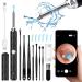 Ear Wax Removal  8 Pcs Ear Wax Removal Kit with Cover  Ear Cleaner Otoscope with Light  Ear Wax Removal Tool with 6 Ear Pick  1296P HD Ear Camera for Ios & Android