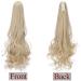 45cm Heat Resistant Ponytail Extension - Ash Blond Mix & Bleach Blonde - Smooth & Wavy Styles - Clamp Hair Braid for Effortless Style - Buy Online on GoSupps.com