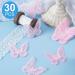 PAGOW 30pcs Butterfly Lace Trim Organza Patches - Double Layer Embroidery Sewing Craft Applique in Pink for Wedding & Hair Accessories - Buy Online on GoSupps.com