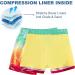 Cozople Men's Swim Trunks w/ Compression Liner - Quick Dry Lightweight Shorts - Rainbow Palm Tree - Large - Buy Online on GoSupps.com