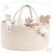 Fephas Baby Diaper Caddy Organizer - Beige Cotton Rope Nursery Storage Bin for Changing Table and Car - Portable Diaper Storage Basket - Ideal Baby Shower & Registry Gift - Buy Online on GoSupps.com