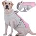 Kuoser cooling vest for dogs dog cooling coat for hot summer days breathable & reflective safety vest for small medium dogs cooling jacket for activities outside Training pink l pink