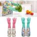 Dishwashing Gloves Durable Waterproof Household Dishwasher Cleaning Rubber Gloves Random Colors Washing Bowls Gloves Tools Pink - Buy Online on GoSupps.com