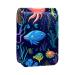 Lipstick Case Leather Lip Gloss Lipstick Organizer with Mirror Mini Lipstick Holder Bag Underwater Pattern with Whale Ocean Y025c4obku