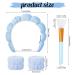 Jspupifip Spa Headband Set with Washband, Scrunchies, Cuffs for Face Washing - Makeup and Hair Accessory for Women and Girls (4 Blue) - Buy Online on GoSupps.com