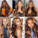 4/27 Brown Honey Blonde Ombre Lace Front Wig | Body Wave Human Hair | Pre Plucked | 13x4 HD Transparent Lace Frontal | 150% Density | 24 Inch - Buy Online on GoSupps.com