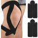 Kinesiology Tape Breathable Kinesiology Athletic Tape - Sports Tape for Knee Shoulder and Elbow Precut Strips for Muscle Relief and Joint Support Pochy Black 2 pieces per bag - Buy Online on GoSupps.com