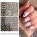 Gold Flowers Nail Art Stickers Decal - 3D Self-Adhesive Flower Leaf Lace Design for Women and Girls - Nail Supplies and Decorations - BL-001MJ - Buy Online on GoSupps.com