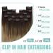 Buy Youngsee Balayage Clip-in Extensions - Real Hair 55cm Dark Brown 120g #4/10/16 | Best Quality & Fast International Shipping - Buy Online on GoSupps.com