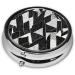 Black White Marble Round Pill Box | 3 Compartment Portable Travel Medicine Organizer - Mini Decorative Pocket Purse for Vitamins & Tablets - Buy Online on GoSupps.com