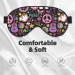Peace Love and Dove Flower Power Sleep Mask | Adjustable Double-Sided Eye Mask | Soft Eye Covers for Shading & Reducing Eye Edema | International Shipping Available - Buy Online on GoSupps.com