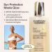 Everyday Humans SPF30 Sheer Body Glow Oil - Hydrating UV Protection with Gold Mica | Vegan Cruelty-Free | 5.1 Fl Oz | Bergamot Squalane & Jojoba Oil | UVA/UVB Broad Spectrum - Buy Online on GoSupps.com