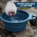 Buy Ohmo 800ml Foldable Dog Bowl - Portable Travel Water Bowl for Medium to Large Pets in Peacock Blue - Buy Online on GoSupps.com