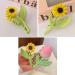 Sunflower Tulip Style Large Hair Claw Clips 2Pcs - Strong Hold Jaw Clamps for Women Girls - Buy Online on GoSupps.com