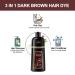 MEIDU Dark Brown Hair Dye Shampoo - Semi-Permanent Color for Instant Gray Coverage (17.6 fl oz) - Buy Online on GoSupps.com