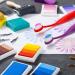 Youeon 20 Pack Colored Ink Blending Brushes - 10 Color Set for Card Making, Painting, Drawing - Soft Bristles, Color Coded Handle - Craft & Art Supplies - Buy Online on GoSupps.com