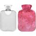 NAANLE Pink Cherry Blossom Heat Bottle - 1L Hot Water Bottle for Menstrual Cramps Pain Relief & Therapy - Buy Online on GoSupps.com