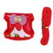 Fdit Small Animals Harness and Leash Set Soft Harness with Lead for Rabbits Bunny Rabbits Adjustable Harness (S)